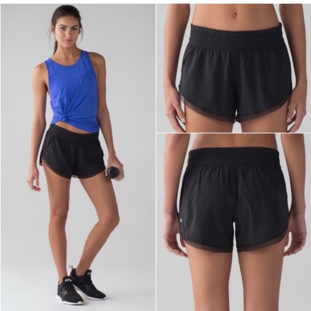 Lululemon Anew Short Black Mesh Unlined Athletic Workout Shorts Limited 6
